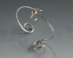 WIRE AND ONE BEAD CUFF #1