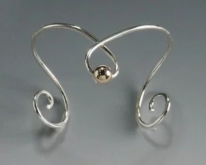 WIRE AND ONE BEAD CUFF #3