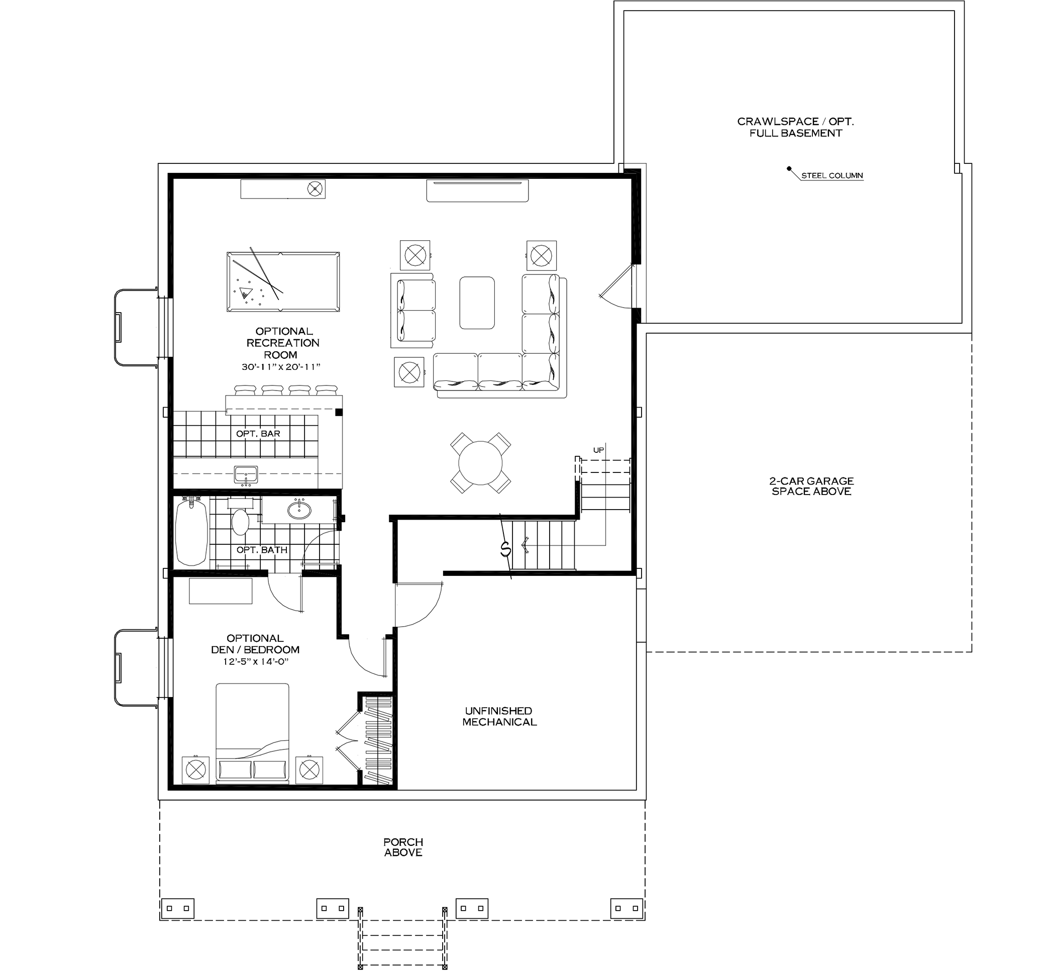 Optional Finished Basement with One Bedroom