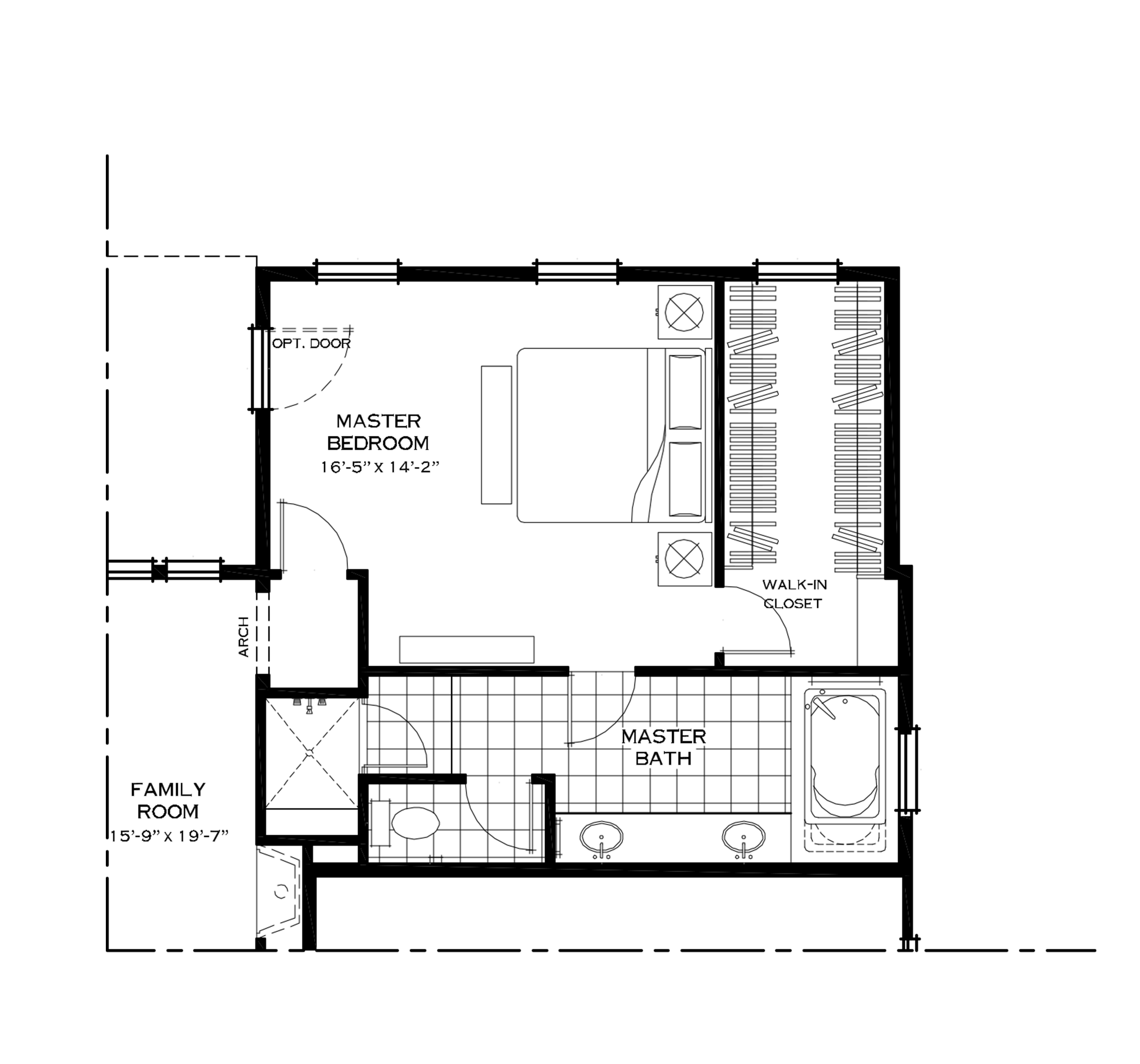 First Floor Master Bedroom Alternate Layout