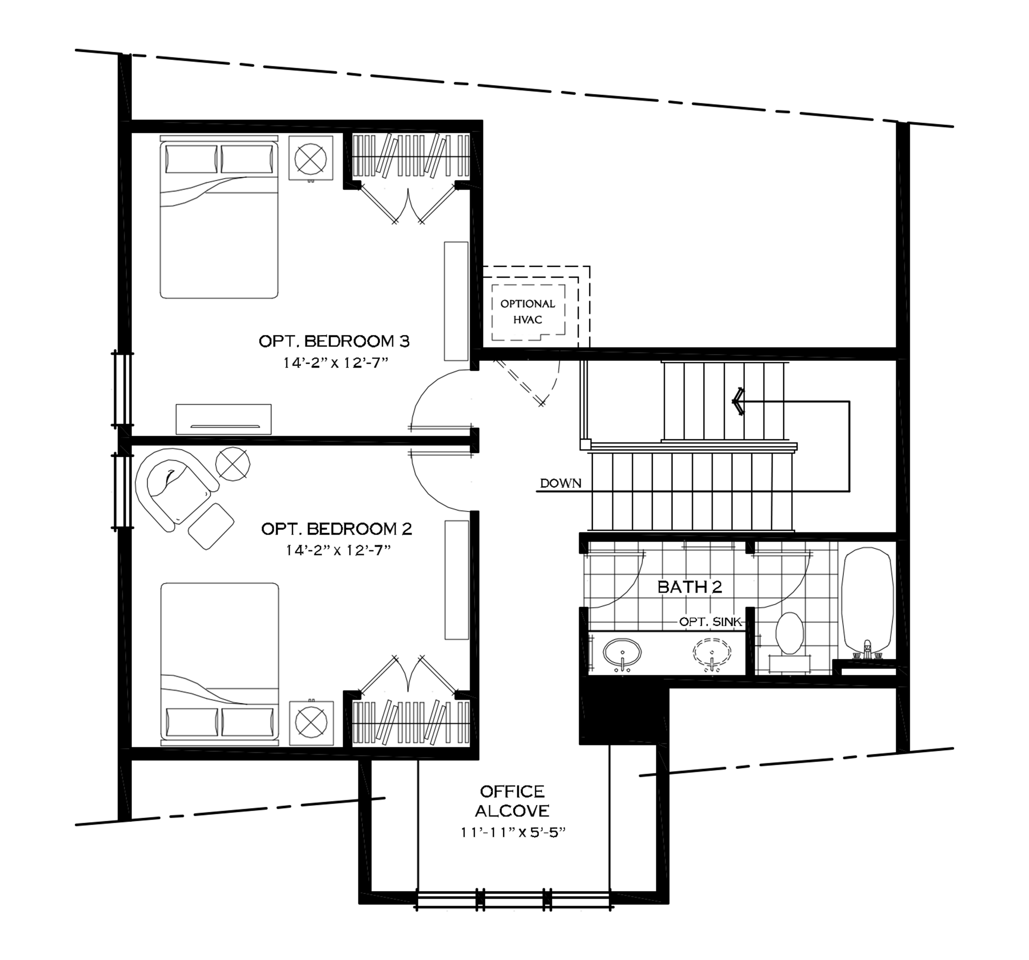 Second Floor with Two Bedrooms