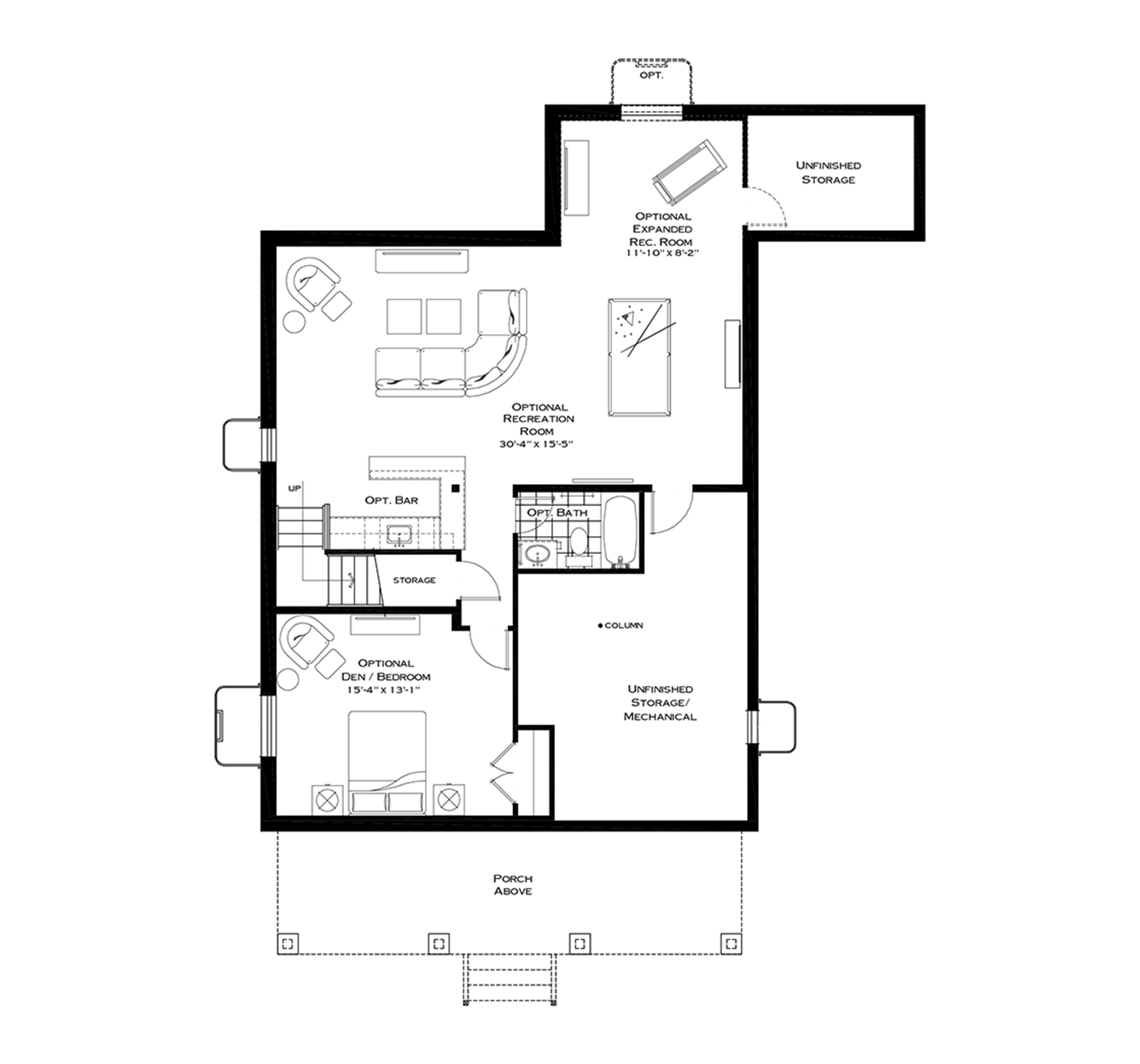 Optional Finished Basement with First Floor Breakfast and Mudroom