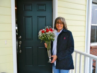 Marsha on closing day.