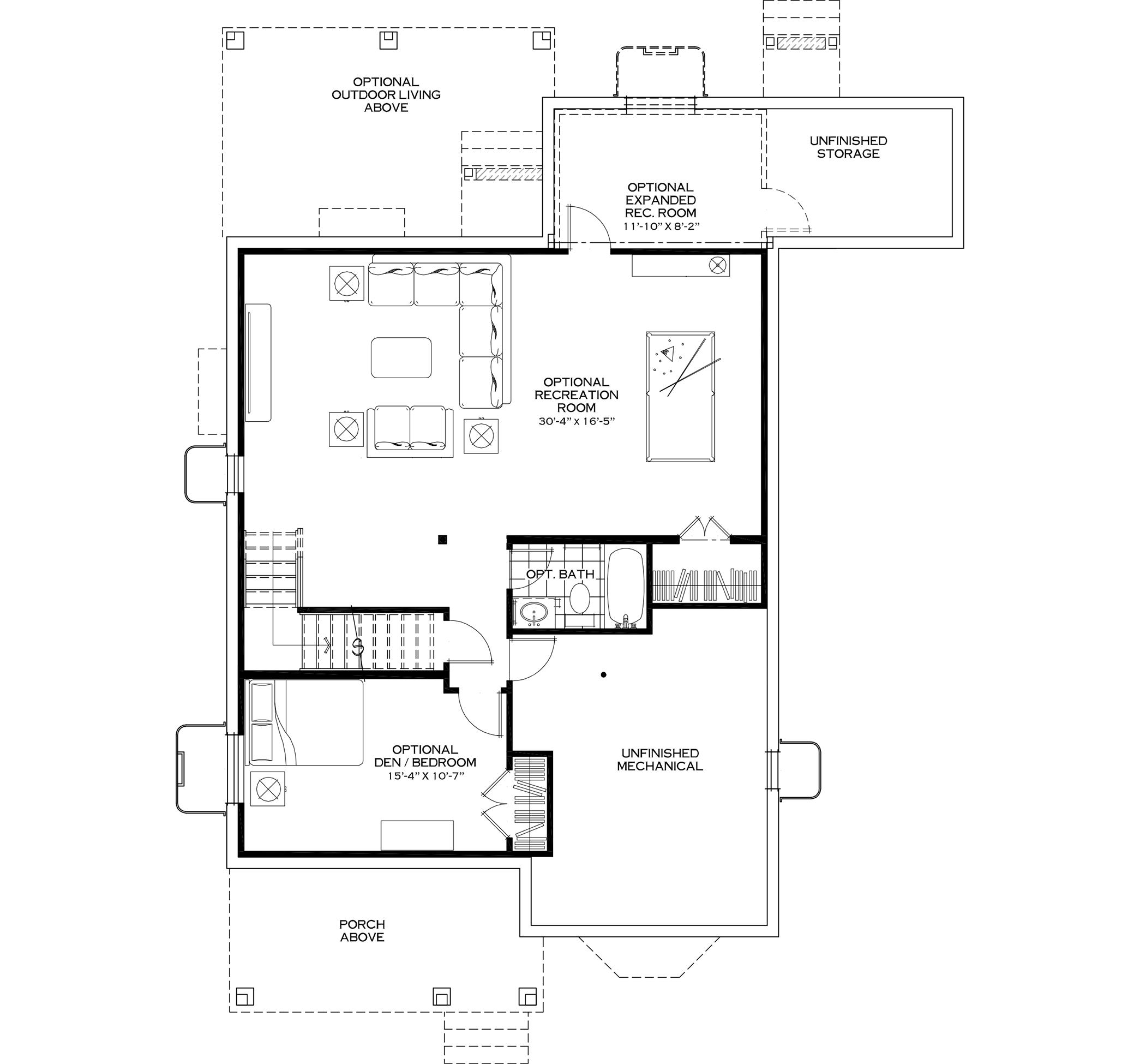 Optional Finished Basement with First Floor Breakfast Nook and Mudroom