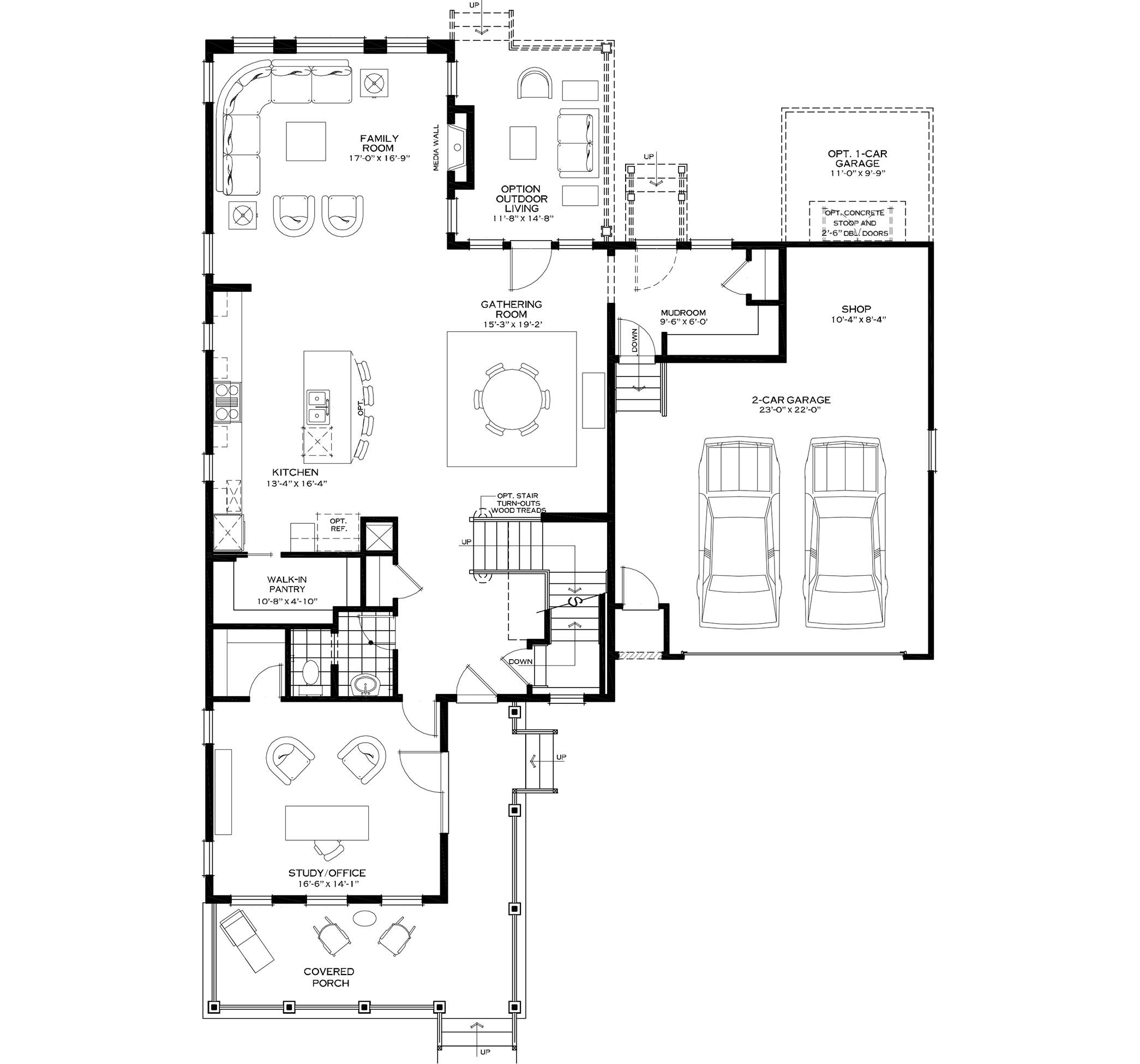 First Floor with Large Mudroom Option