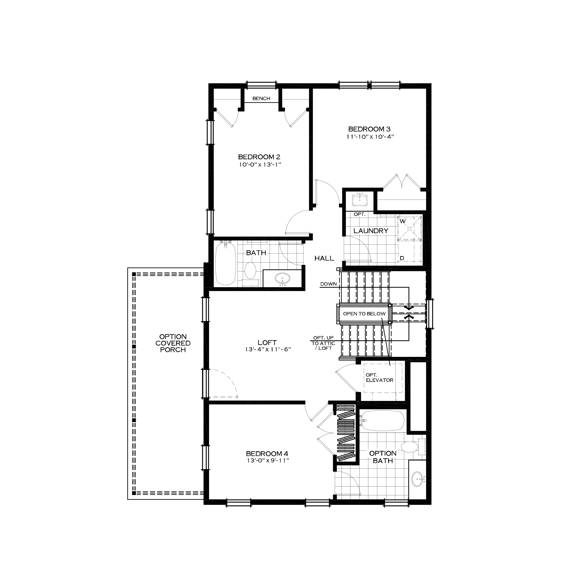 Third Floor Three Bedroom Option