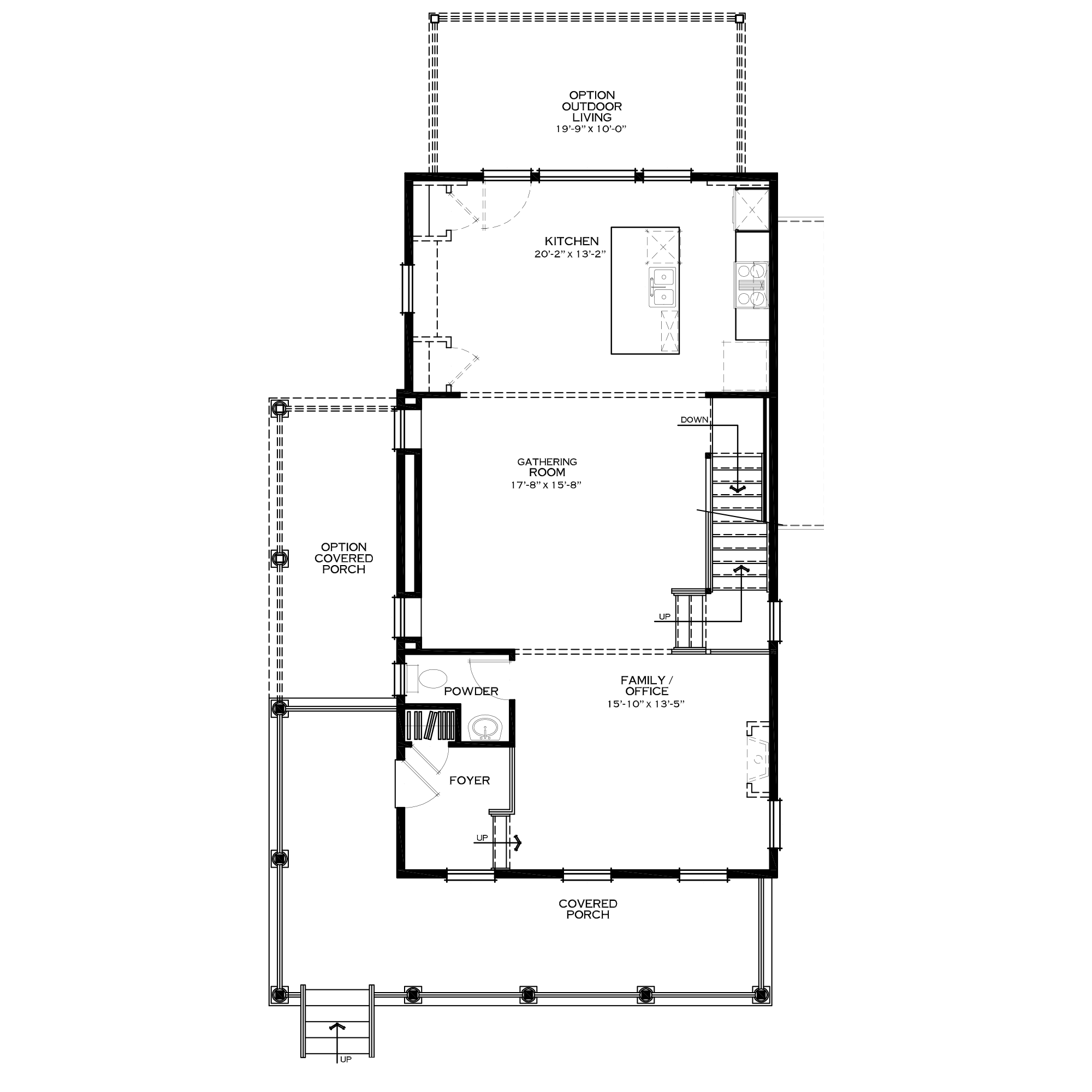 Optional Second Floor with Rear Kitchen