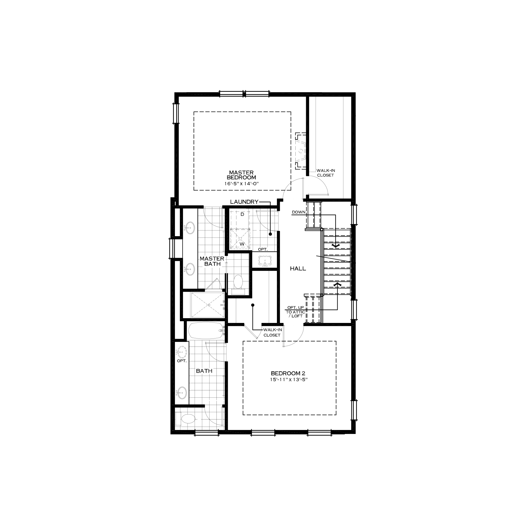 Optional Third Floor with Two Bedrooms