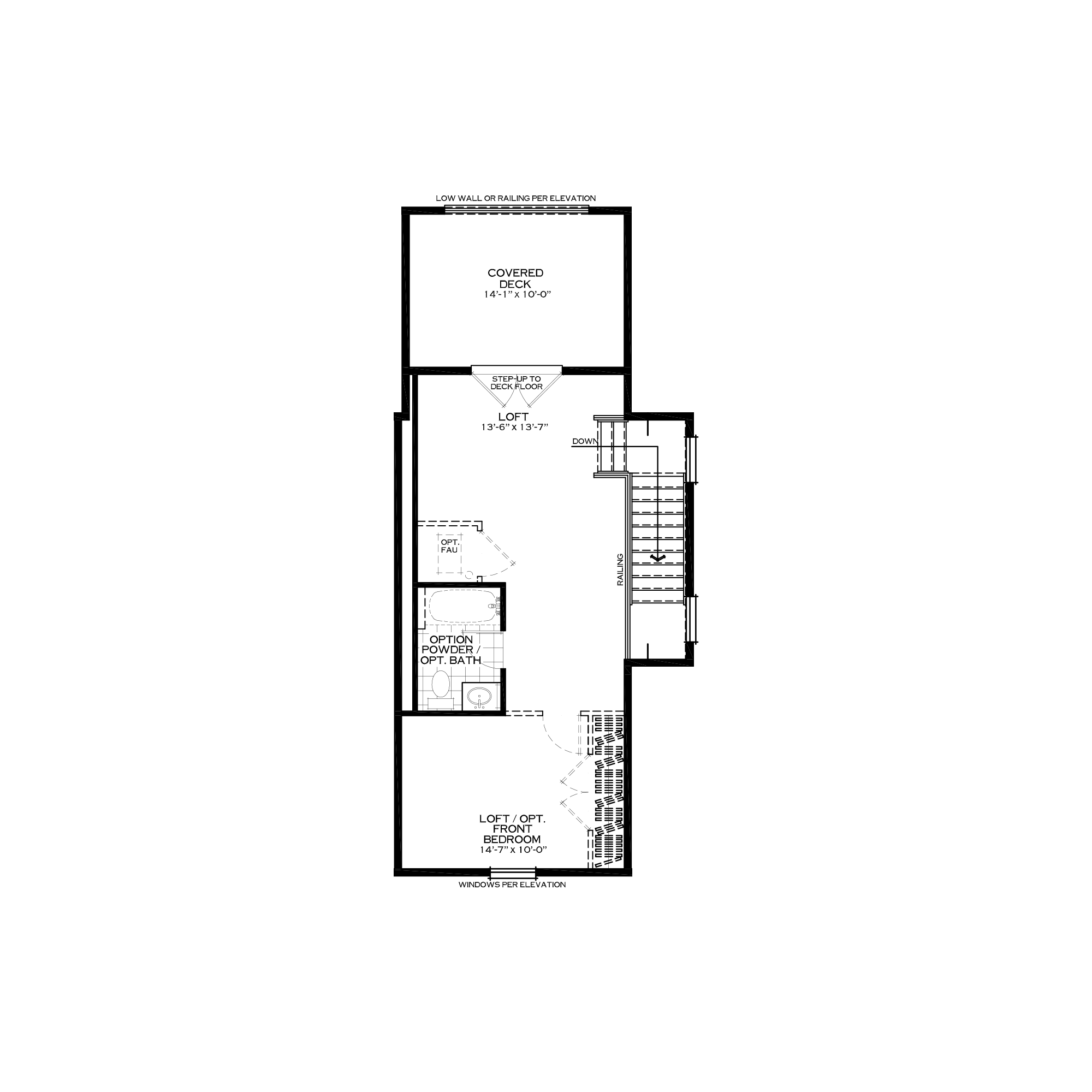 Optional Loft with Rear Covered Deck