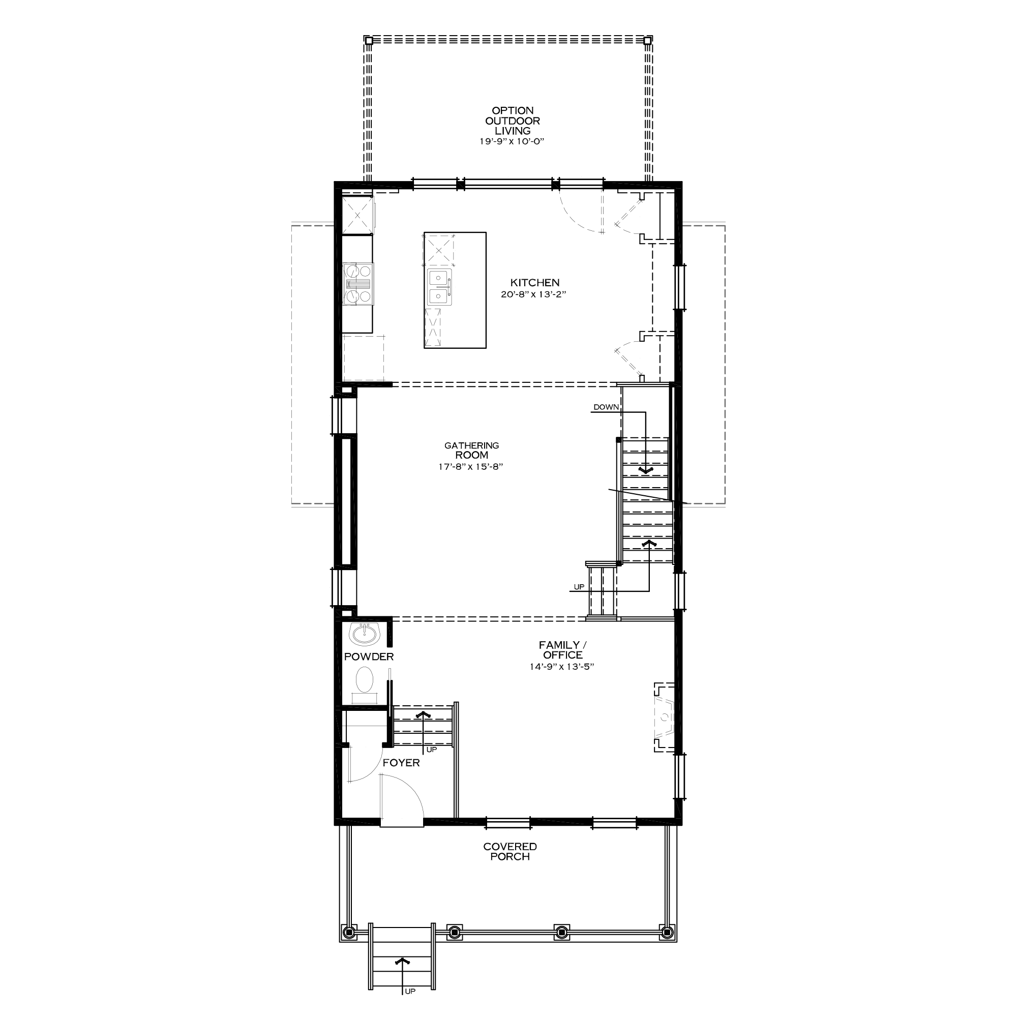 Optional Second Floor with Rear Kitchen