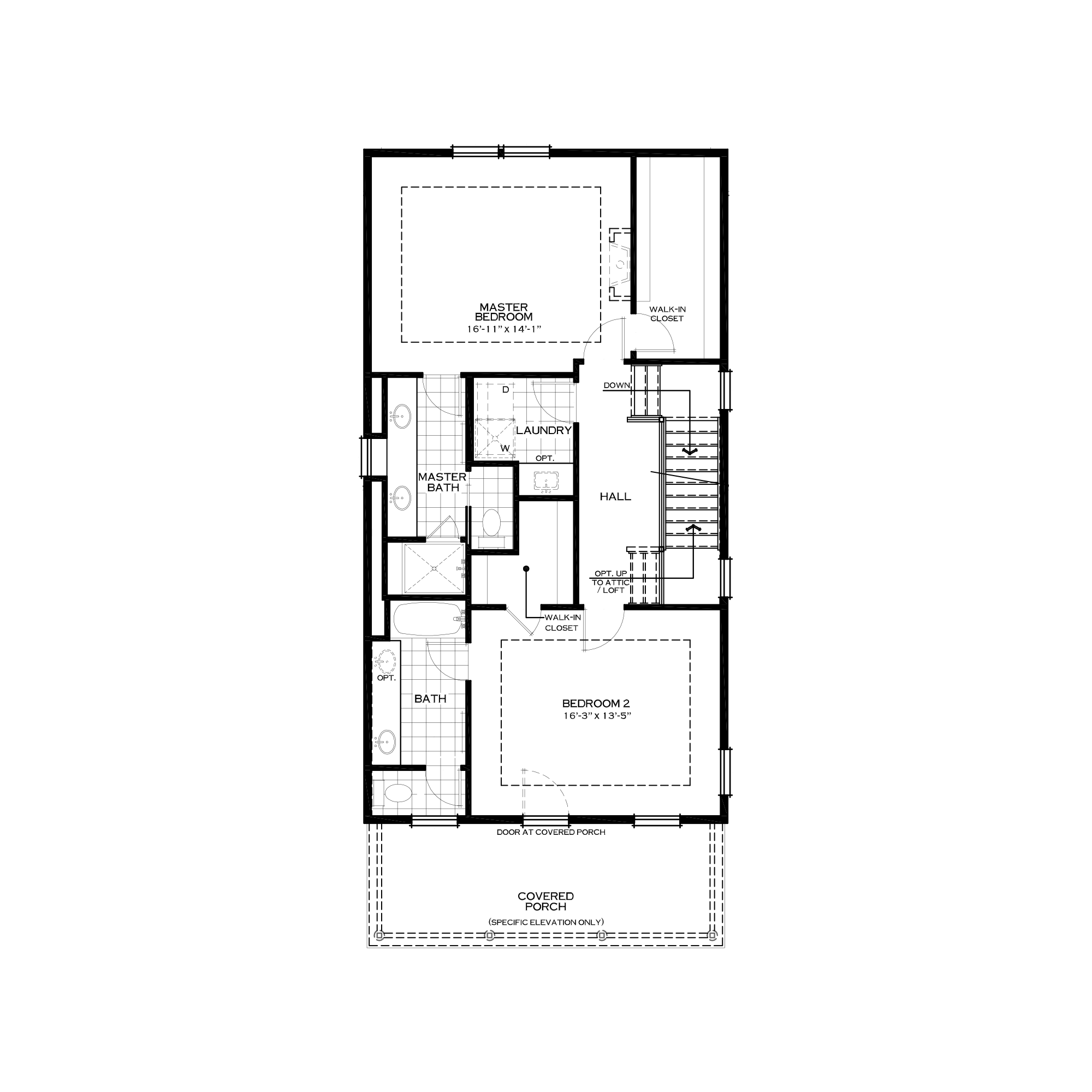 Optional Third Floor with Two Bedrooms