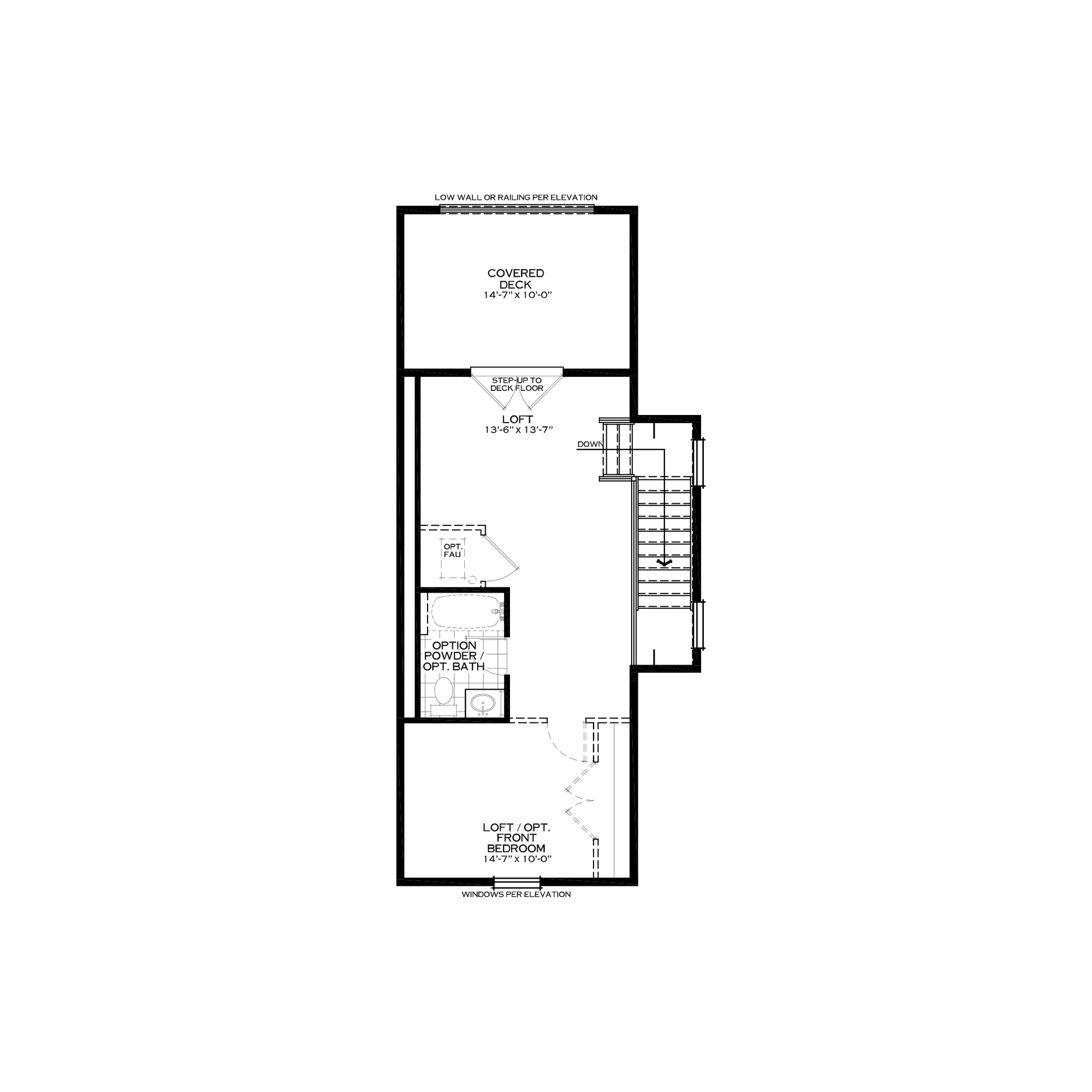 Optional Loft with Rear Covered Deck