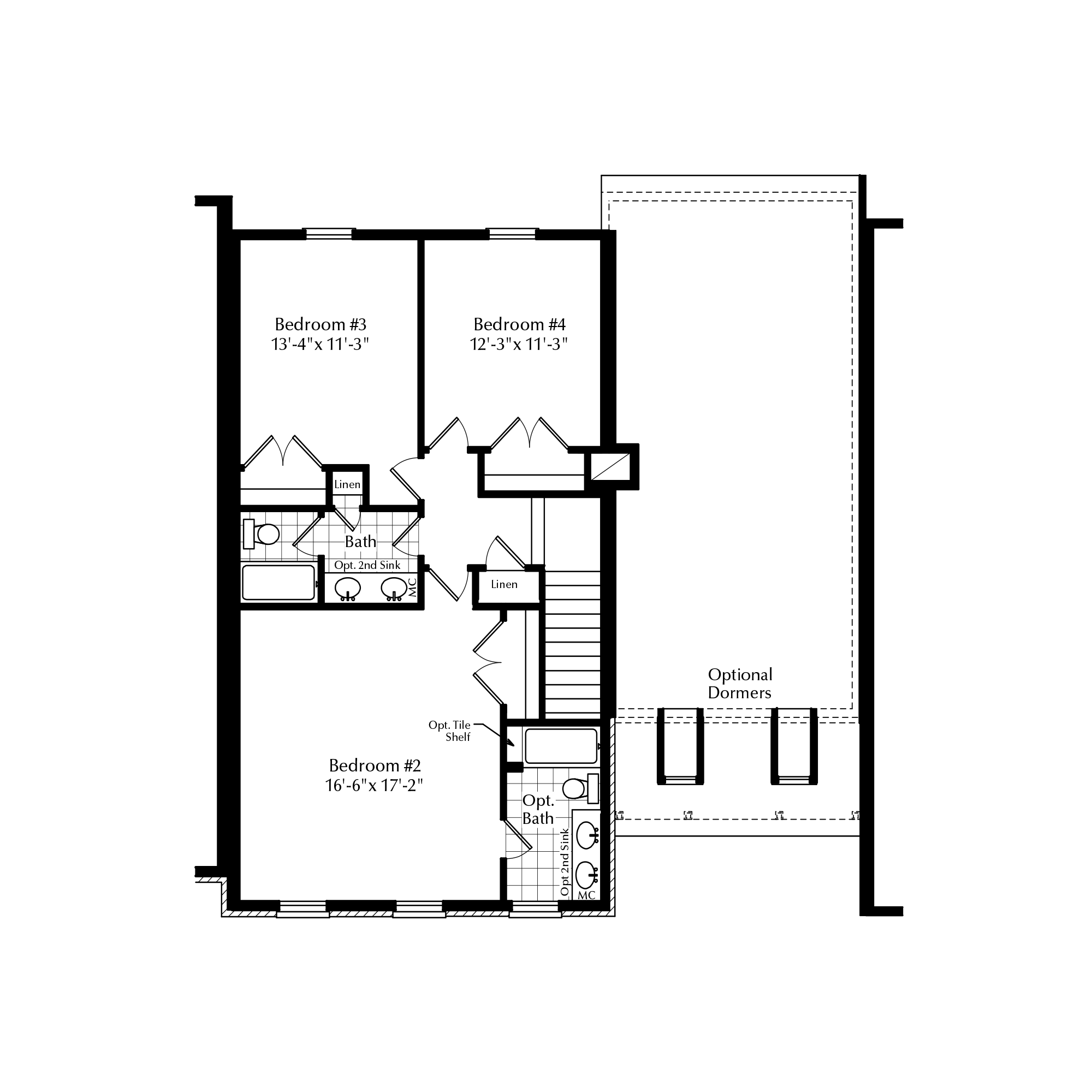 Optional Second Floor with 3 Beds and 2 Baths