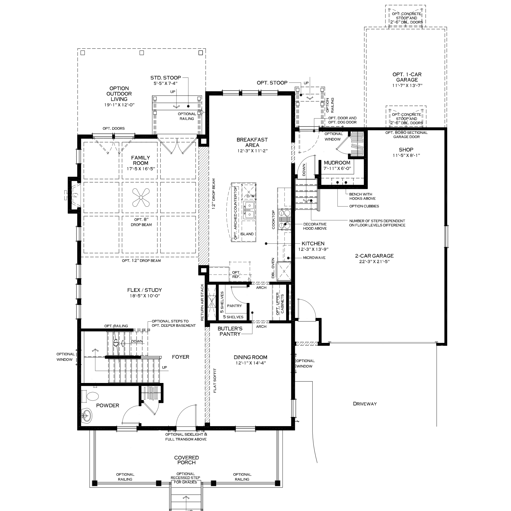 First Floor with Mudroom Option