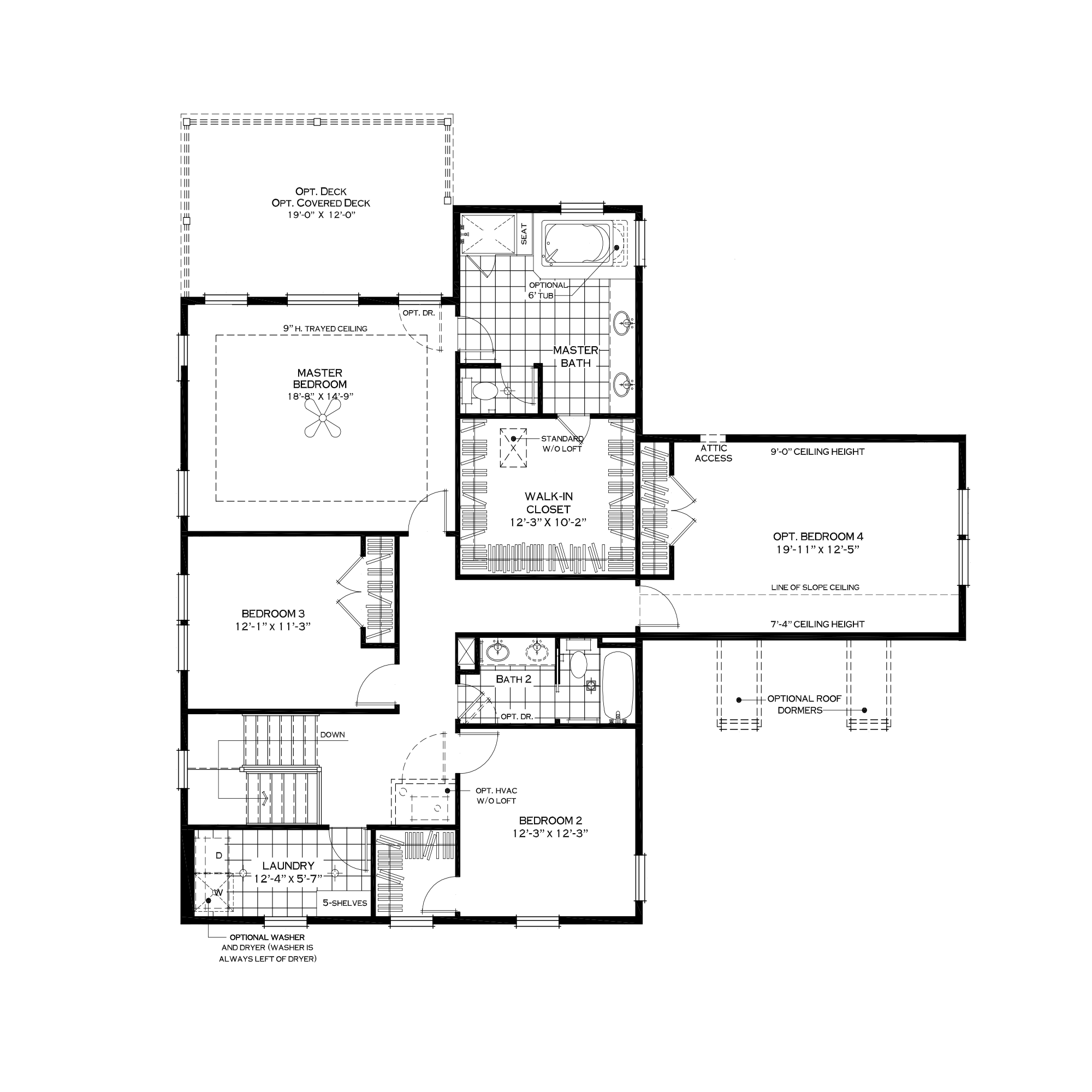 Second Floor with Garage Loft Option