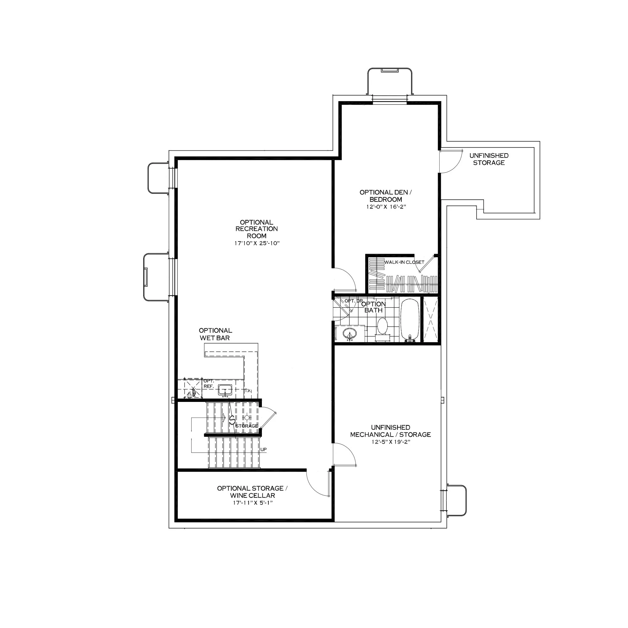 Optional Finished Basement with Extended Mudroom Above