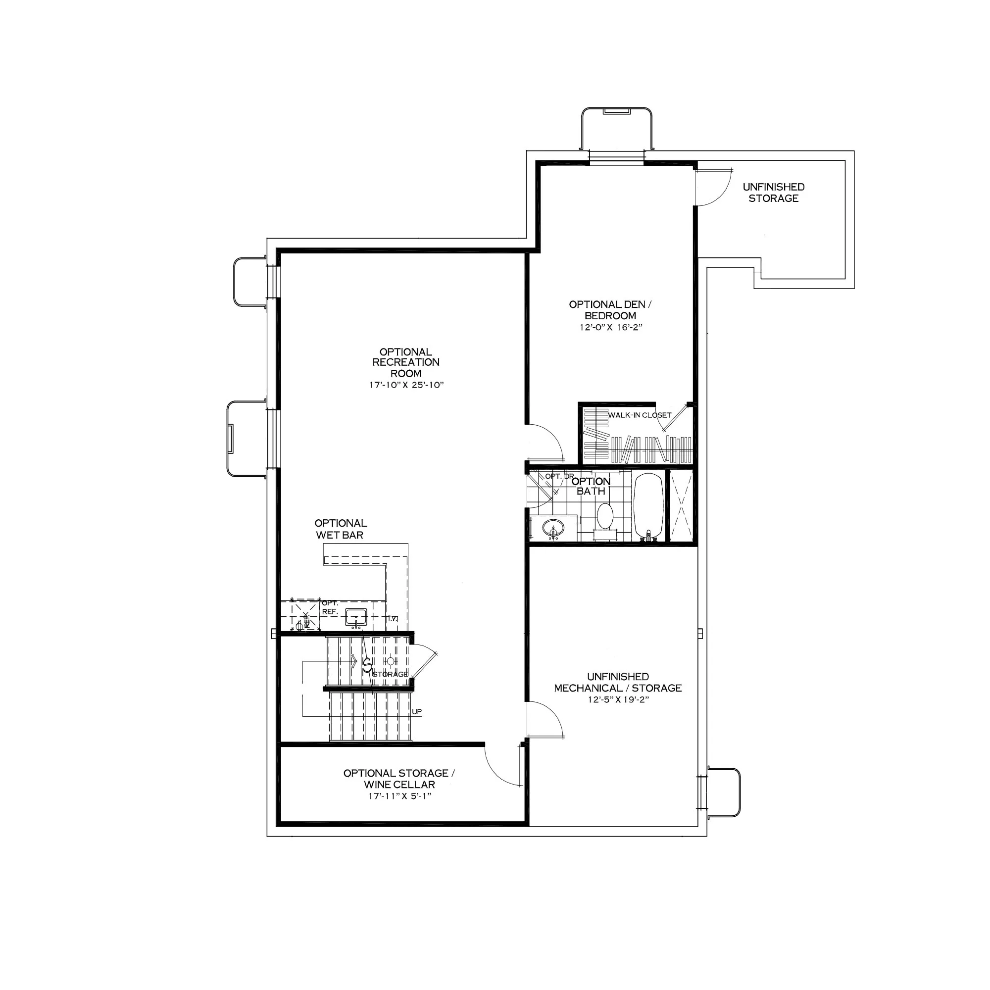 Optional Finished Basement with Mudroom Above
