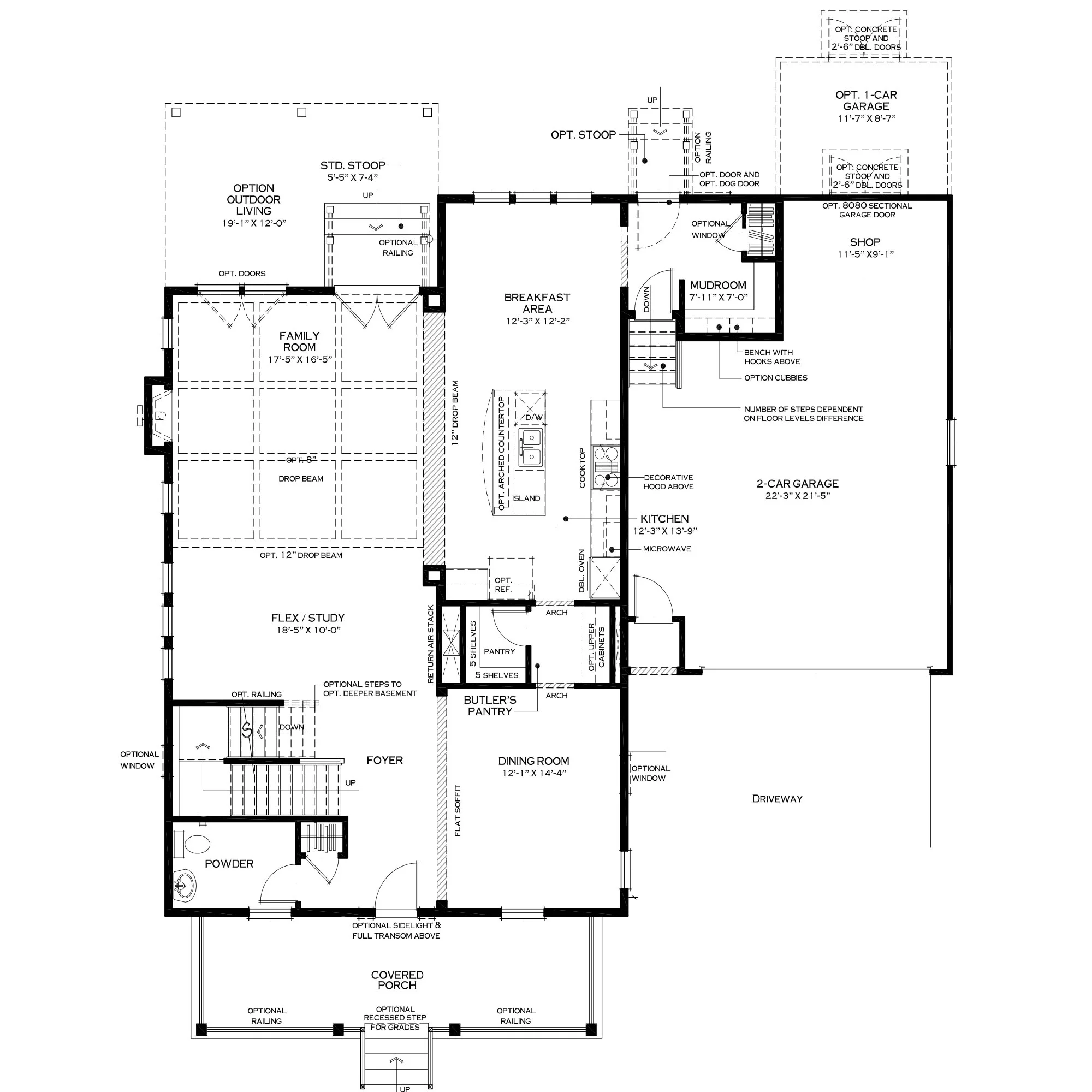 First Floor with Mudroom Option