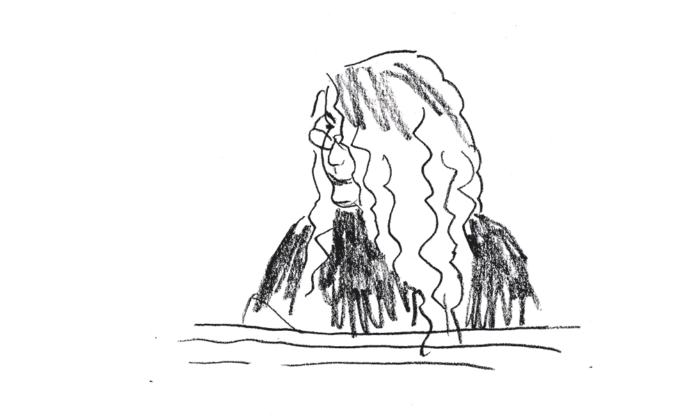 Daisy Watt at her loom, for Outlier.