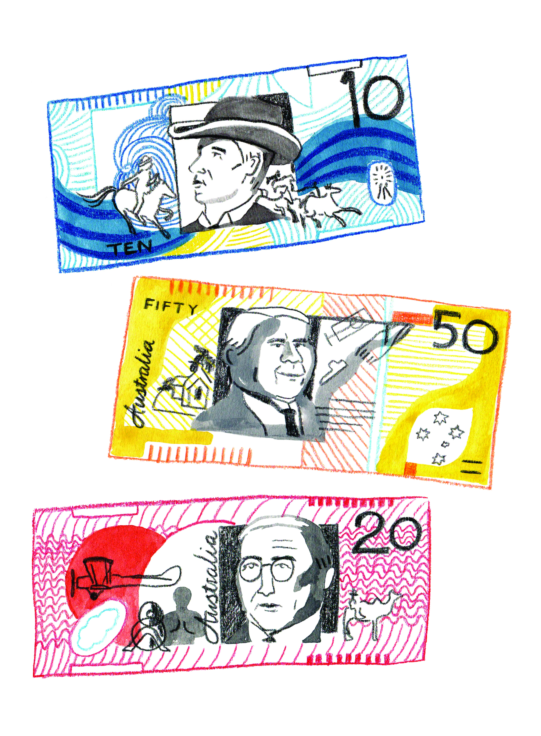 Australian notes for Ishar financial literacy brochure
