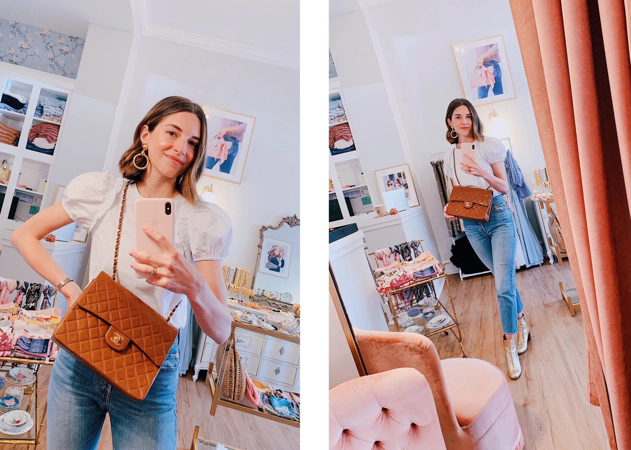 Vintage Brown Chanel Quilted Handbag.jpg