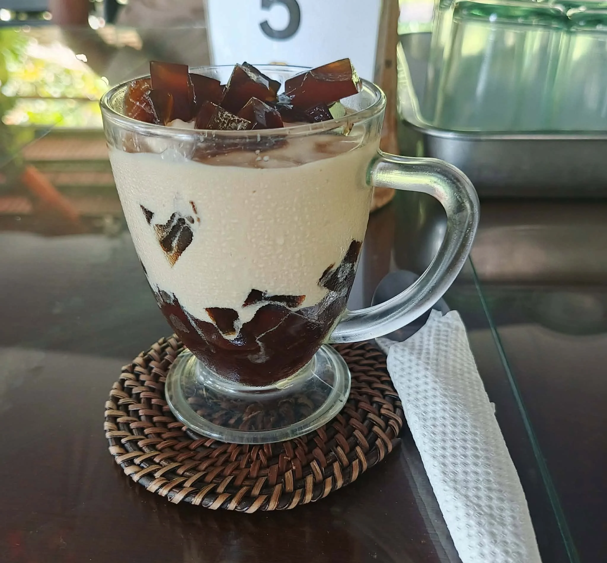 Looking for something sweet? Try our new coffee jelly! Available today at the Natural Garden Cafe!