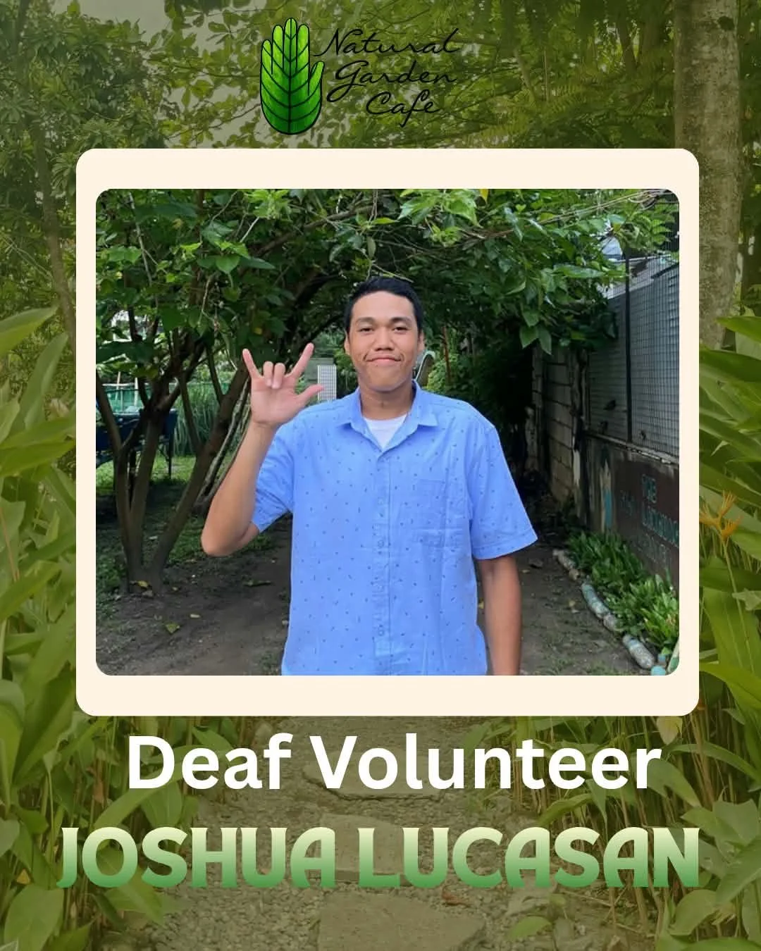 Meet our staff...say 'Hi' to Joshua! Joshua volunteers at the cafe every Friday and assists with the cleaning and serving. We really appreciate his enthusiasm and help!