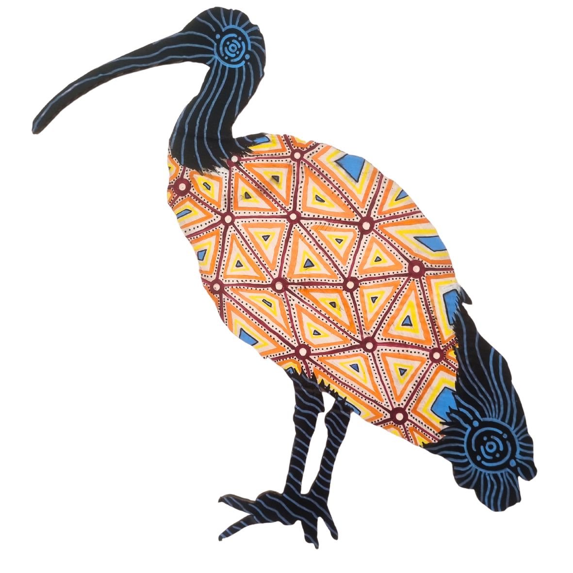 Yuwagayrr – ibis, Acrylic Paint and Posca pens on cardboard 