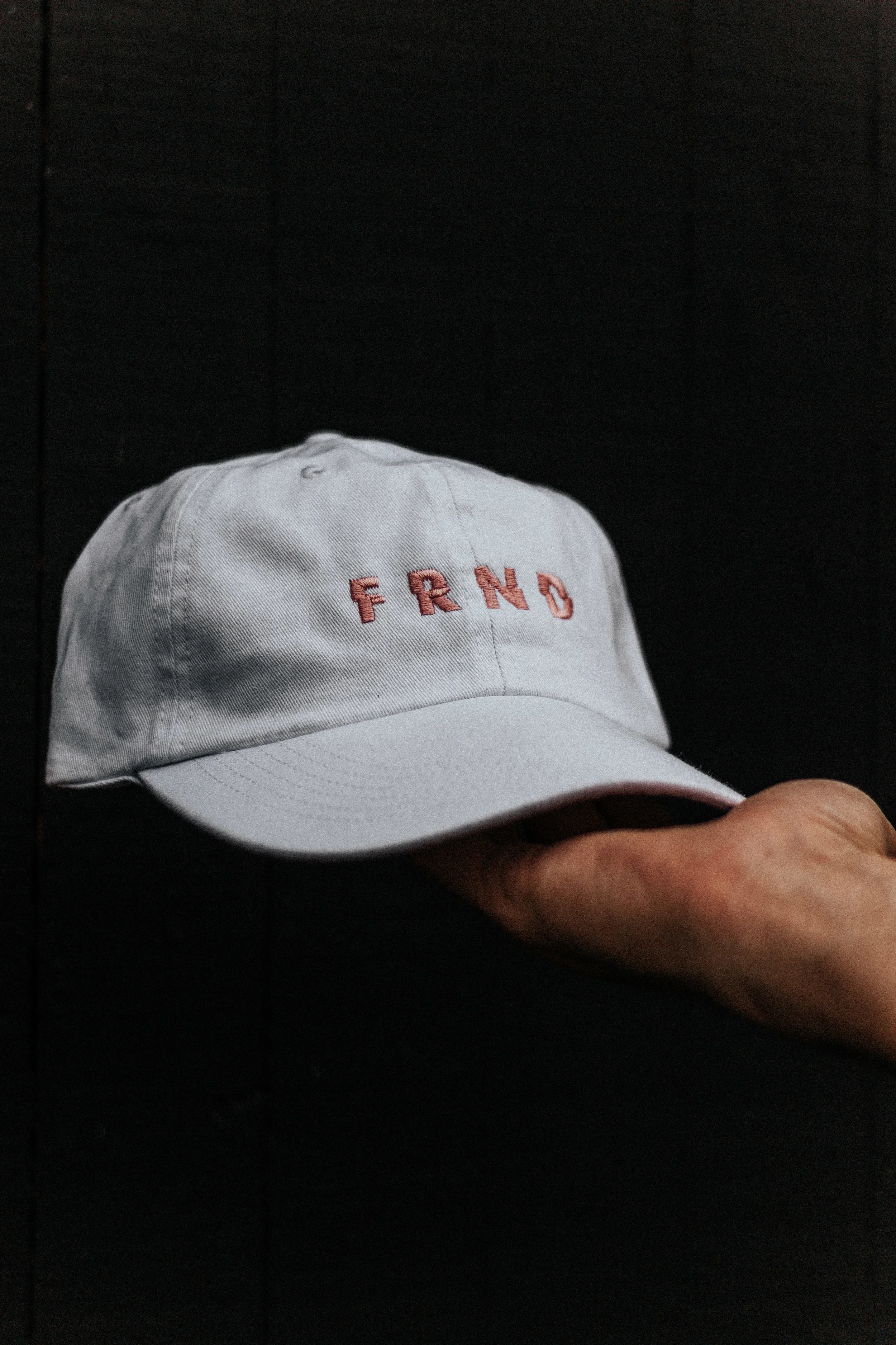 White FRND Dad Hat