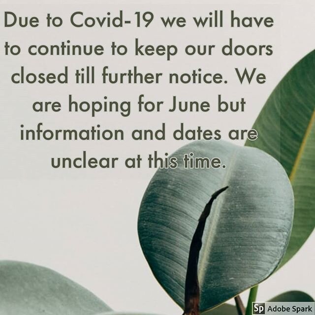 Know we miss you all so much!!! Unfortunately it is still unclear exactly when we will be able to open again. We assure you that as soon as we know you will know. Thank you so much for your patience. We can't wait to see you again.