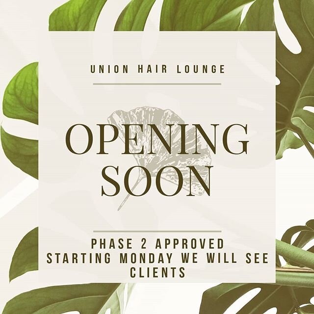 Hey everyone we FINALLY got word. Please be patient with us. We will be opening to clients on Monday as we take the next few days to get everyone re-booked and tie up all our new protocols. Your stylist will be in touch soon.