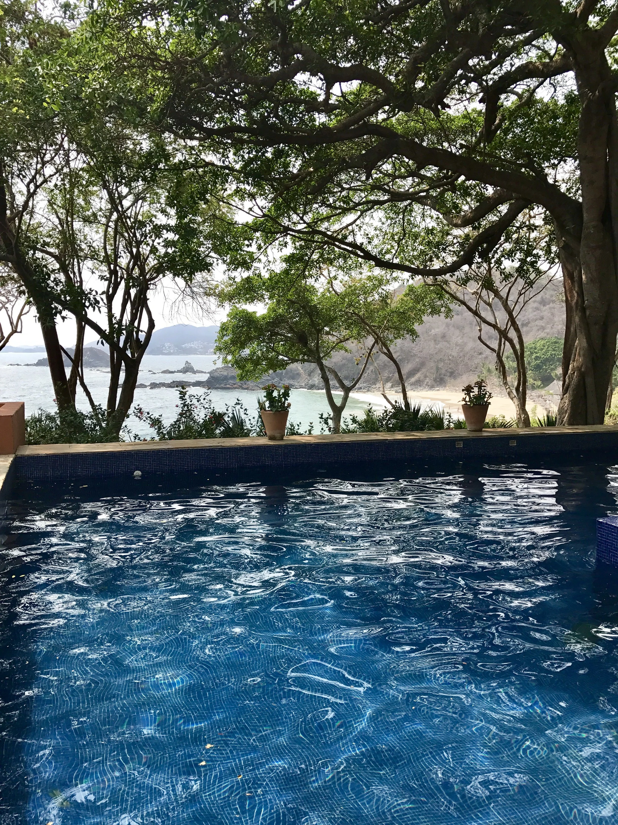 also a safe distance from the ocean. From the pool. 