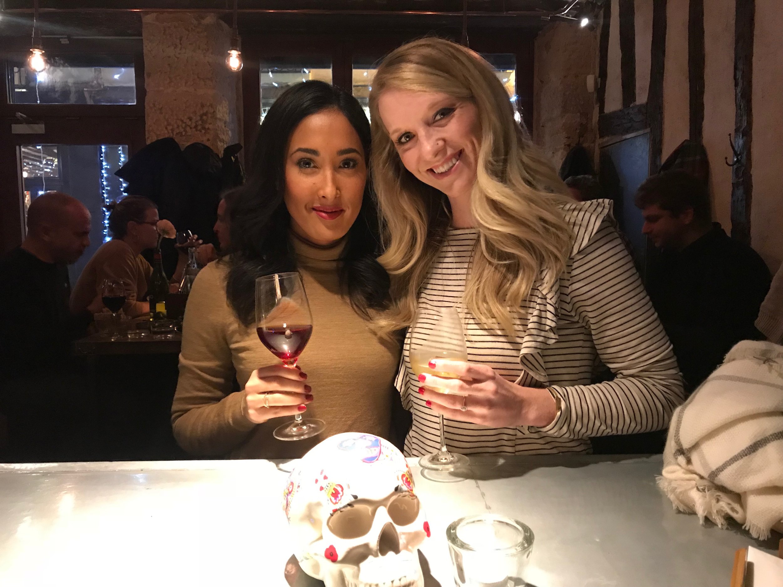 turtleneck, stripes and red nails because we wanted to be as quintessentially french as possible. 