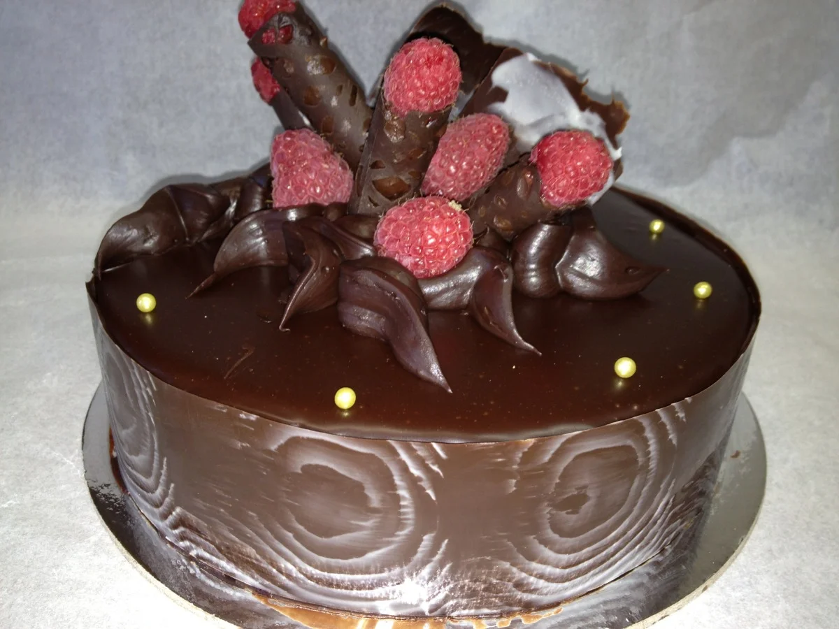 Chocolate Raspberry Mousse with Mousse Injected Cigars