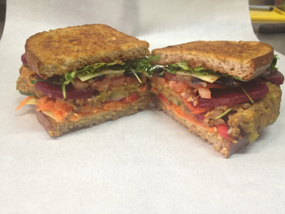 Lentil Burger Sandwich Vegan