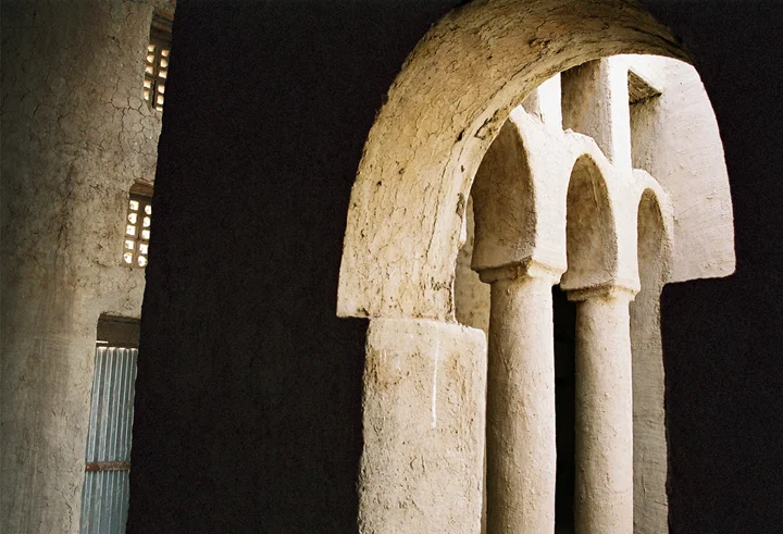 The inside of a Mosque.