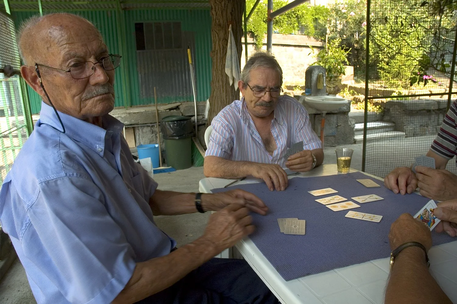  "Card Game at the Boccia Court" Viterbo, Italy.     