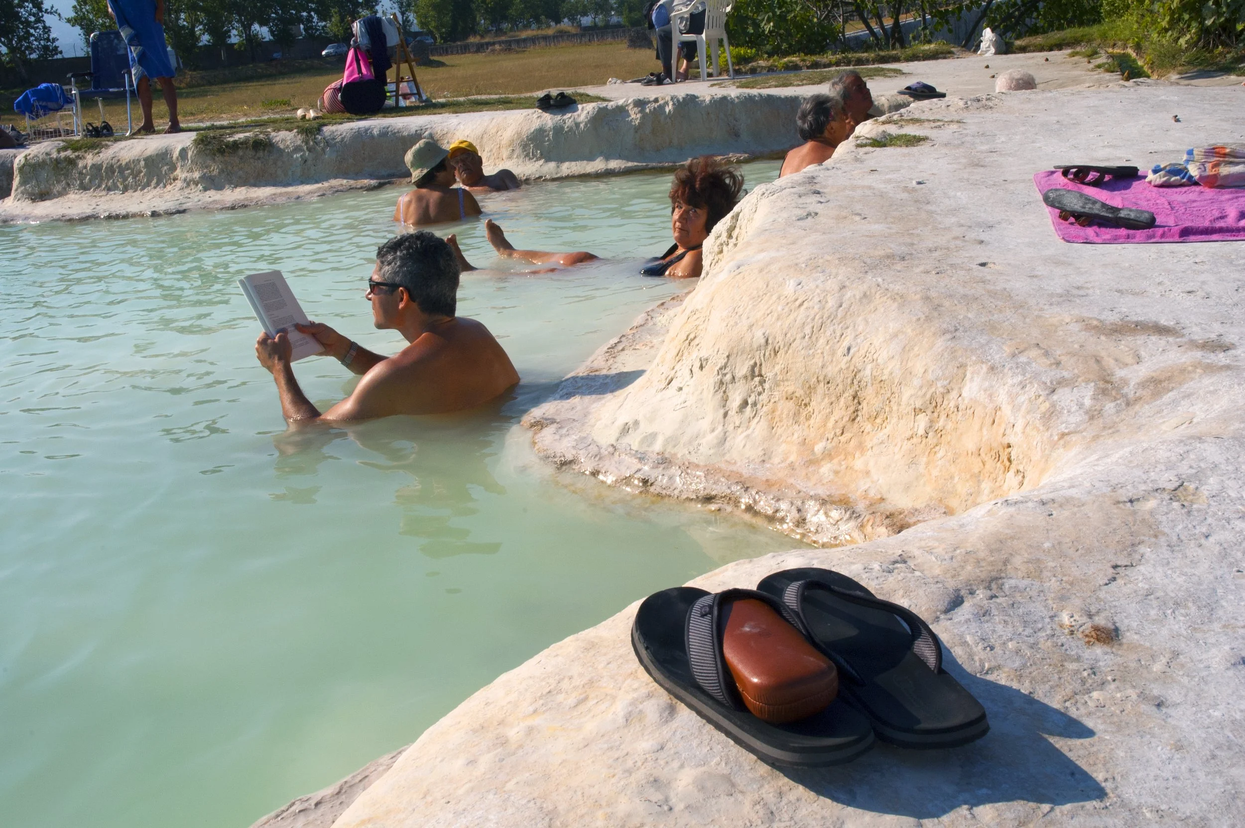  Hot springs in Viterbo, Italy.   