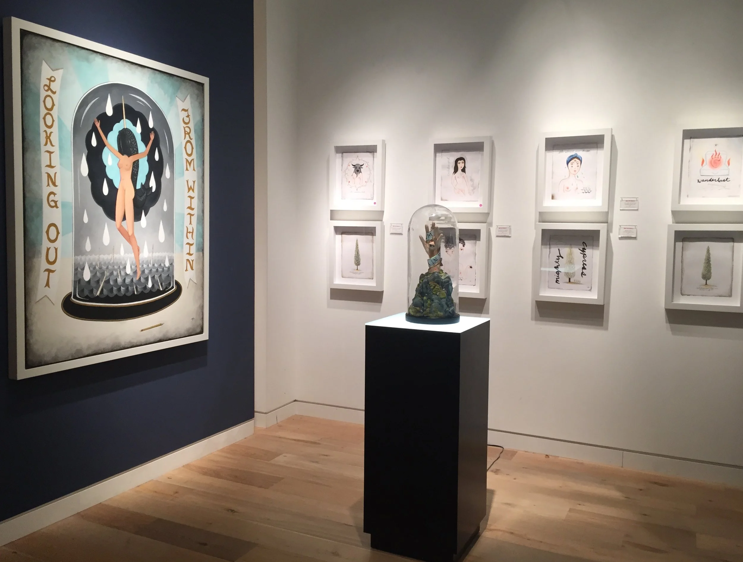 Paintings, works on paper and sculpture by Anne Faith Nicholls at Martin Lawrence Galleries, South Coast Plaza, CA. 