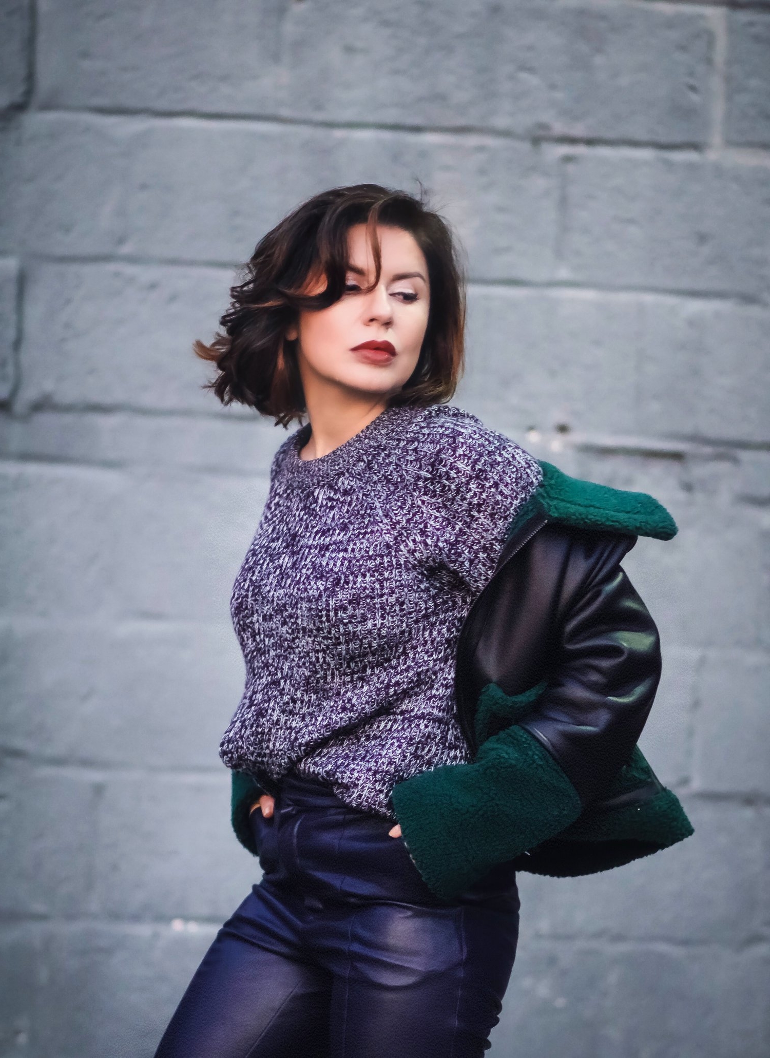 marled-sweater-leather-pants-outfit