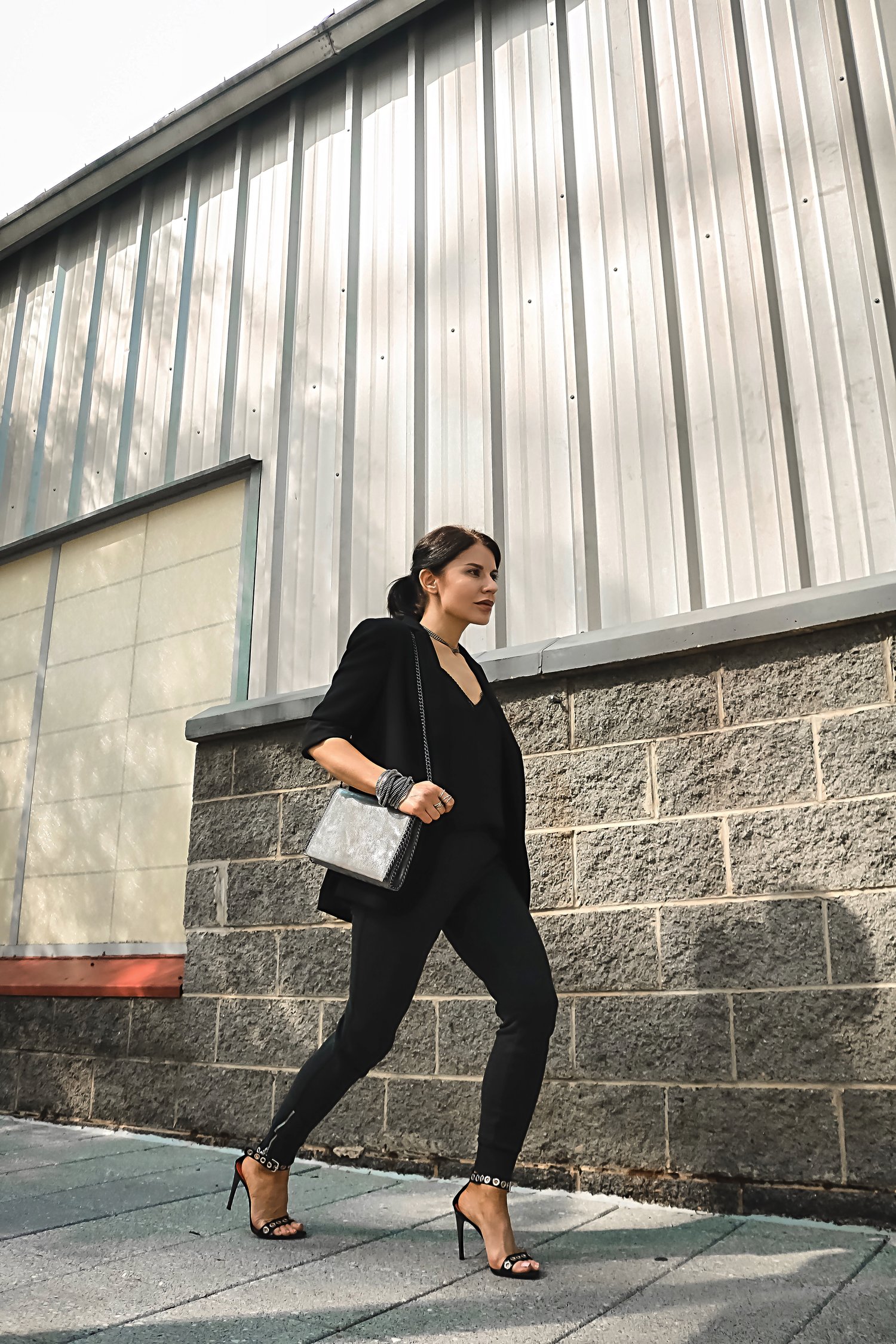 Express Bofriend Blazer Aerie Joggers Outfit