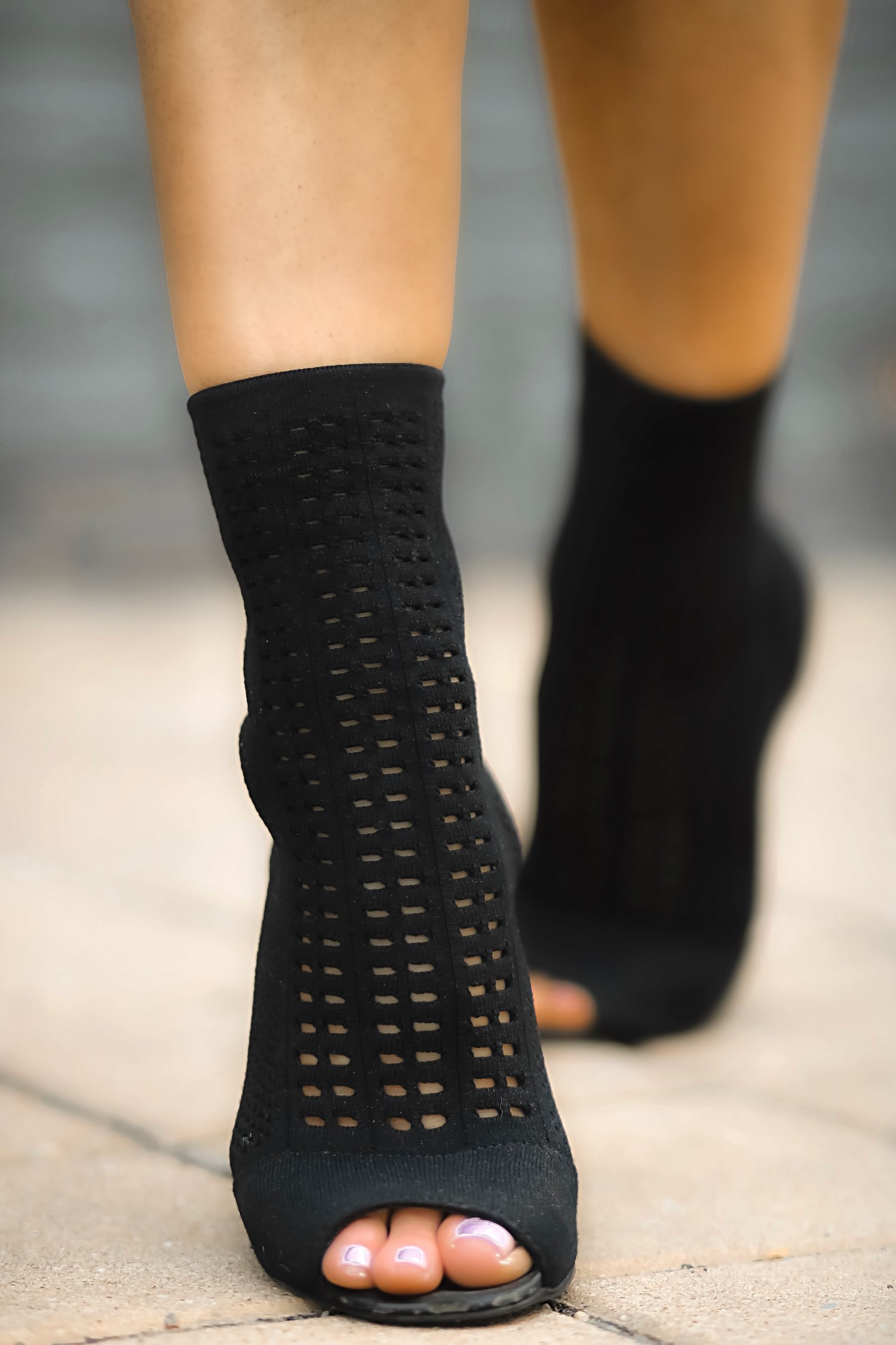 Charles David sock ankle boots close up Isabel Alexander