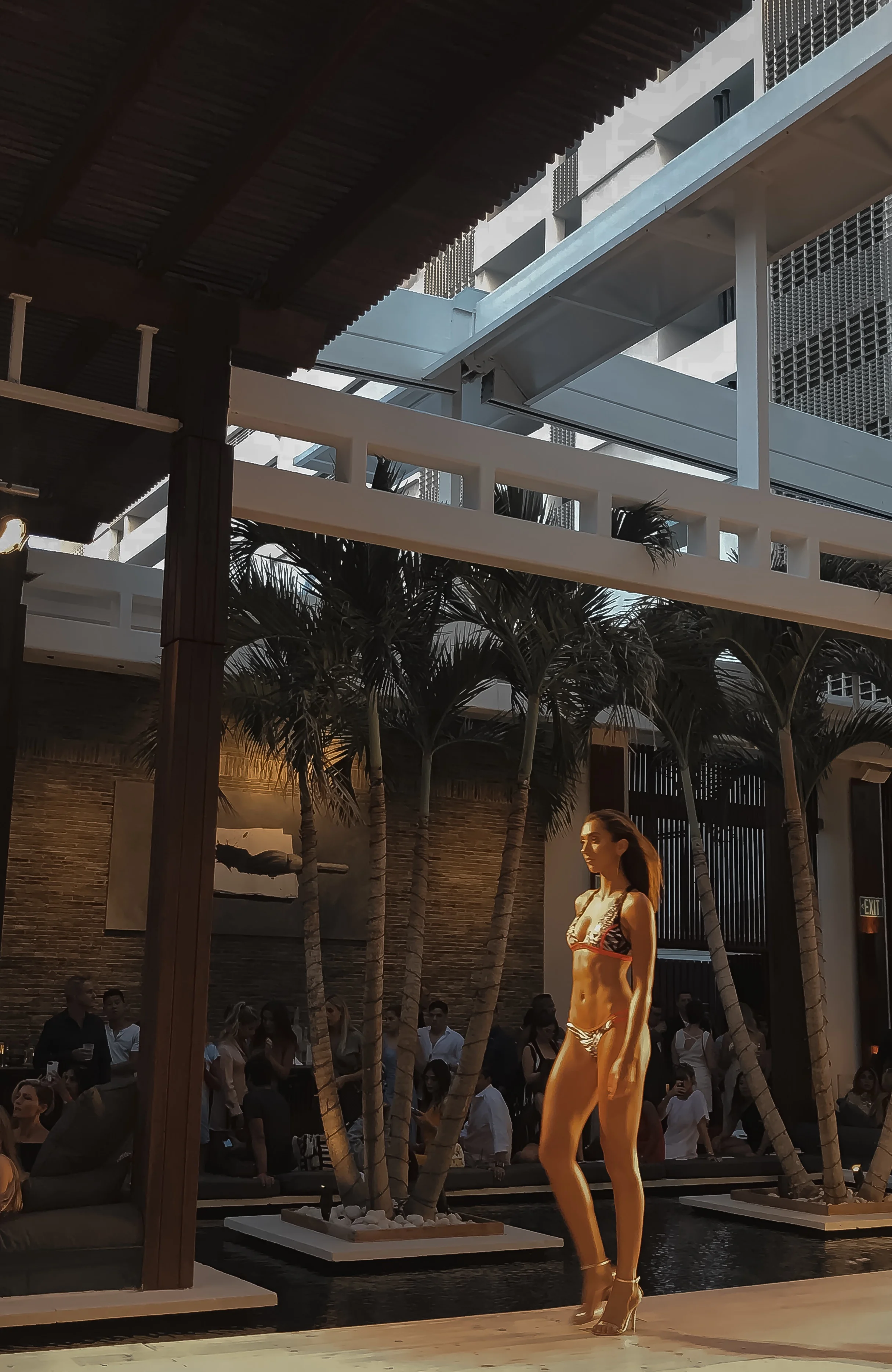 Aqua Blu Two PIece Bikini Animal Print Red Border Miami Swim Week 2018