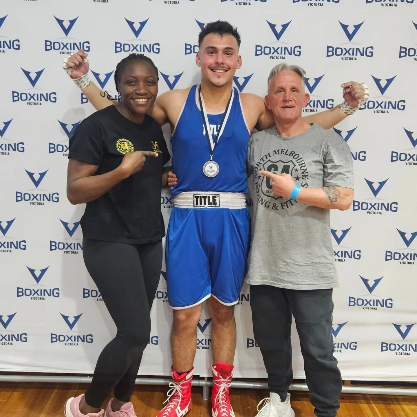 A good weekend over three days at @boxing_victoria Victorian State Titles.

Well done, Rhonz, @jalabejorge, and Daniel on a great effort, stepping up and holding your own at the Elite level, which is a testament to how far you have come through your 
