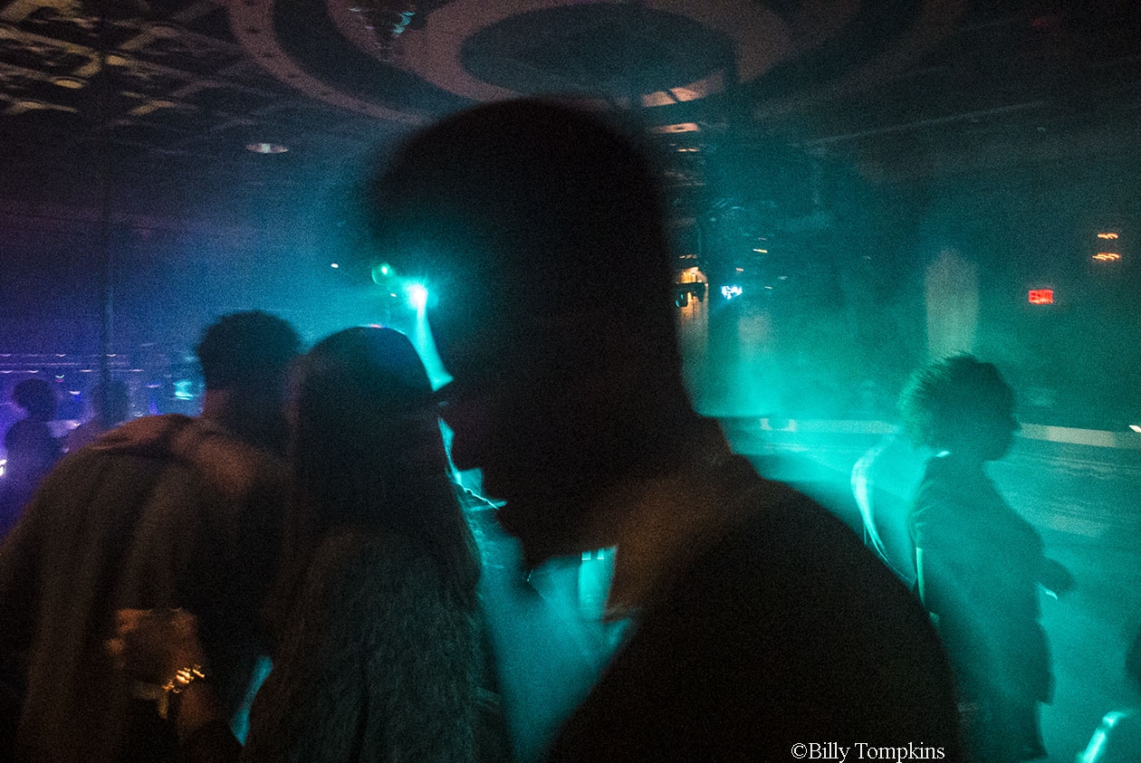 Hipster in a New York night club