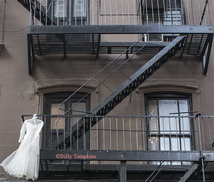 Wedding Dress on the Fire Escape