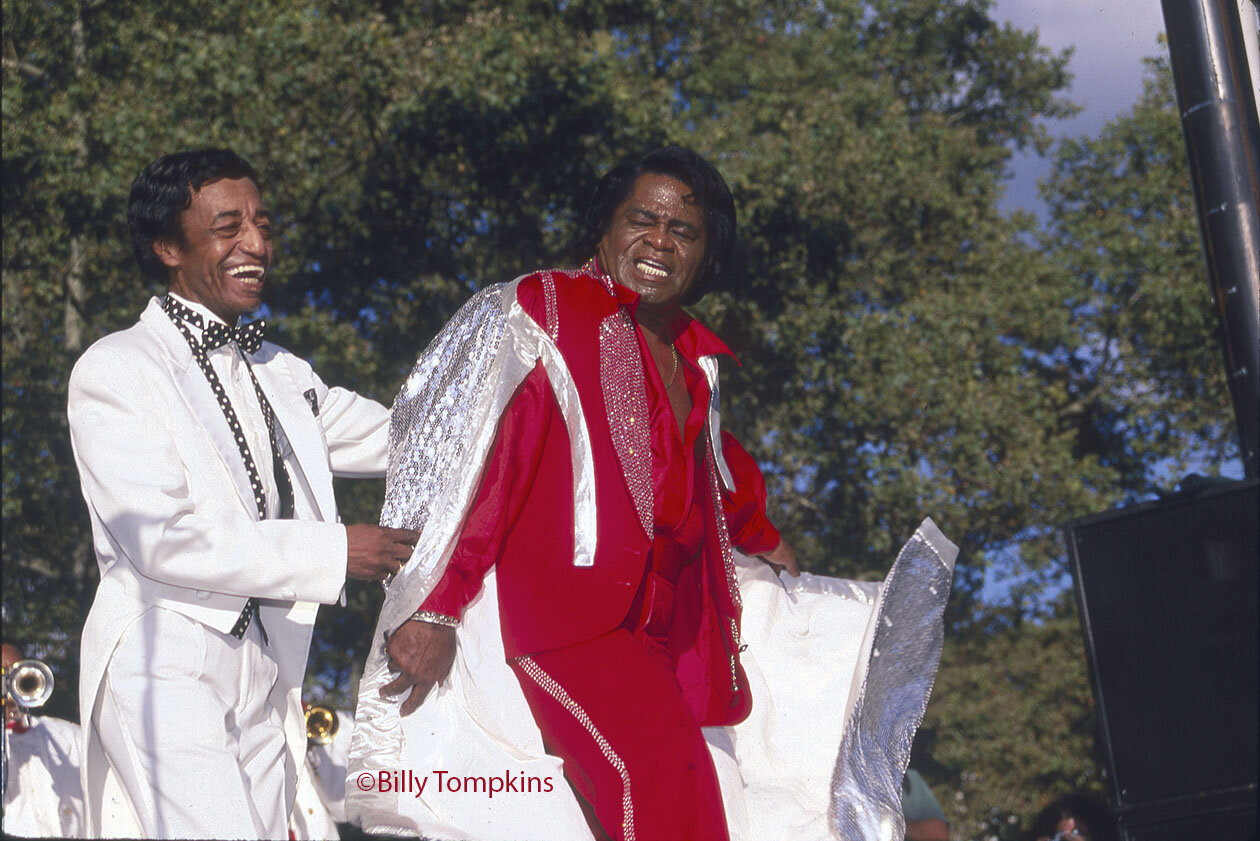  James Brown  Central Park Summerstage  1997  New York City  ********************************************  Years ago, I got back my slides and negatives  from an agency that I was with for many years.  This slide was inadvertently sent to Joe Marzull