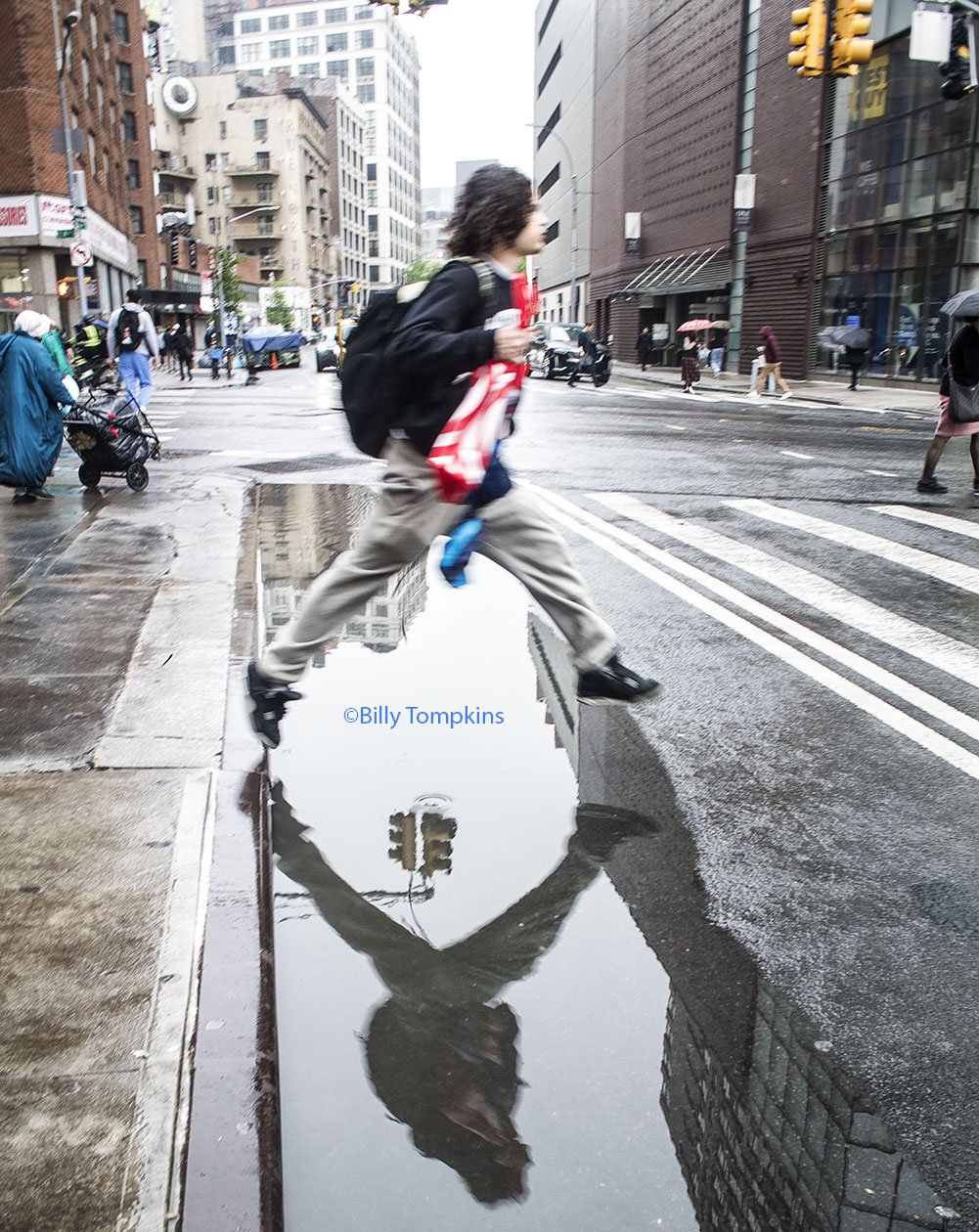 Jumpin' a puddle....