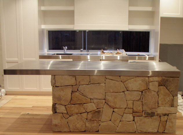 Random Sandstone Kitchen Island.JPG