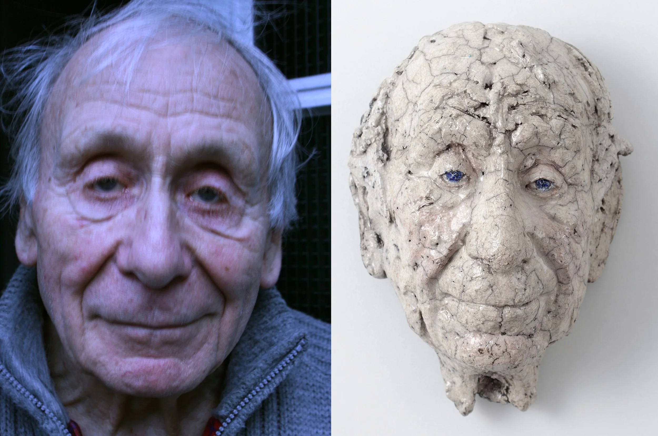 Voorbeeld//Example Jan Sierhuis. Portrait ceramic about life-seize from € 800 and up.